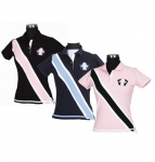 E COUTURE Ladies Bermuda Short Sleeve Polo Shirt