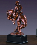 Bronze Finish Bronco Buster 6.5" Horse Sculpture