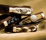 Cowboy Collectibles Horse Hair and Leather Concho Bracelets