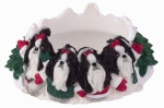 Holiday Candle Topper - Shih tzu Black and White