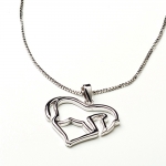 Kelley Horse Body Silver Heart Necklace