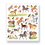 Multi-Colored Stickers-Horses On Farm Misc.