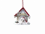 Personalized Doghouse Ornament - Maltese