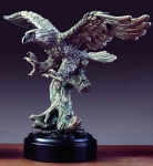 Pewter Finish 15" Eagle with Spread Wings Sculpture