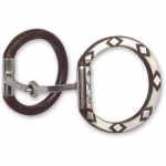 Sherry Cervi Diamond Dee Ring Snaffle Bit - Square Mouth