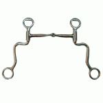 Snaffle w/Copper Engraved Inlay Mouth Bit