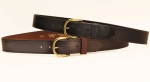 Tory Leather 1 1/2 Plain Leather Belt with Brass Buckle