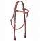 Tory Leather Brow Knot Headstall with Sewn Buckles