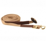 Tory Leather Cotton Web and Leather Lunge Line With Snap