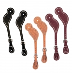 Weaver Leather Basketweave Bridle Leather Spur Straps with Spots, Regular