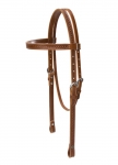Weaver Leather Hand Tooled Browband Headstall with Wagon Wheel Border