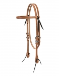 Weaver Leather Harness Leather Browband Headstall, 5/8", Polka Dot