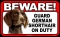 BEWARE Guard Dog on Duty Sign - German Shorthair - FREE Shipping