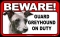 BEWARE Guard Dog on Duty Sign - Greyhound - FREE Shipping