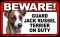 BEWARE Guard Dog on Duty Sign - Jack Russel Terrier - FREE Shipping