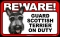 BEWARE Guard Dog on Duty Sign - Scottish Terrier - FREE Shipping