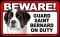 BEWARE Guard Dog on Duty Sign - Saint Bernard - FREE Shipping