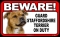 BEWARE Guard Dog on Duty Sign - Staffordshire Terrier