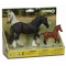 Black Draft & Bay Foal Model Horse Box Set
