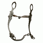 Black Snaffle w/Engraved Cheeks Bit