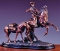 Bronze Finish 22" Backpacking Cowboy Sculpture