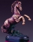 Bronze Finish 7" Textured Rearing Horse Sculpture