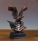 Bronze Finish Eagle Sculpture with American Flag - 3 Sizes