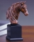 Bronze Finish Horse Head Sculpture