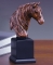 Bronze Finish Horse Head Sculpture