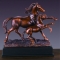 Bronze Finish Horse With Baby Horse Sculpture