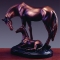 Bronze Finish Mare and Foal Sculpture