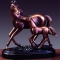 Bronze Finish Mare And Foal Horse Sculpture