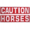 CAUTION HORSES Reflective Sticker