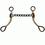 Chain Mouth Snaffle w/Black Antique Finish Bit