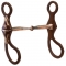Coronet Antiqued Show Snaffle w/Copper Inlay Star and Steer