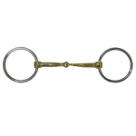 Coronet Heavy Loose Ring Snaffle with Brass Mouth Bit
