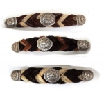 Cowboy Collectibles Salina Barrette Woven Horse Hair -Two Tone