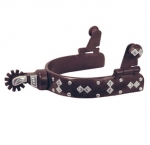 Diamond and Stud Antique Brown Men's Spur