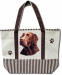 Dog Breed Tote Bag - Labrador Chocolate