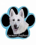 Dog Paw Mousepads - German Shepherd White