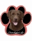 Dog Paw Mousepads - Labrador Chocolate