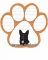 Dog Paw Notepads - German Shepherd Black