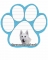 Dog Paw Notepads - German Shepherd White