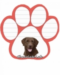 Dog Paw Notepads - Labrador Chocolate