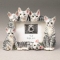 Dog Picture Frame - Silver Tabbies (4x6)