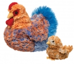 Douglas Henrietta Blue Lace Hen and Chick Plush Chicken - FREE Shipping
