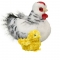 Douglas Salty Black & White Hen and Chick Plush Chicken - FREE Shipping