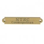 Engraved Name Plate 1/2" x 3" English Brass Plate