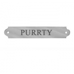 Engraved Name Plate 1/2' x 3' English Chrome Plate