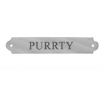 Engraved Name Plate 1/2' x 3' English Chrome Plate